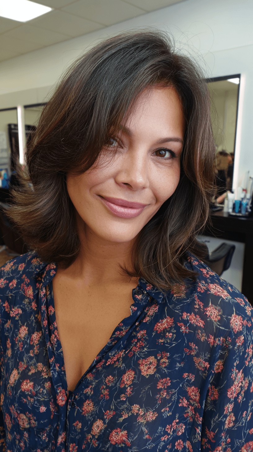Softly Layered Modern Bob with Subtle Highlights