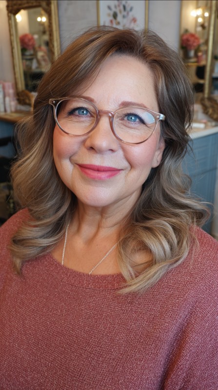 Softly Layered Shoulder-Length Cut with Gentle Waves