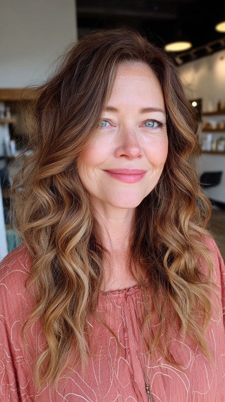 Softly Textured Long Waves with Subtle Highlights