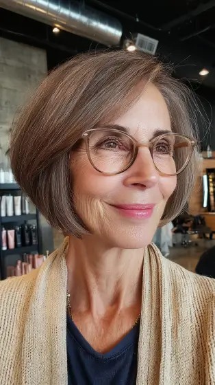 Stylish Angular Bob with Soft Textured Layers