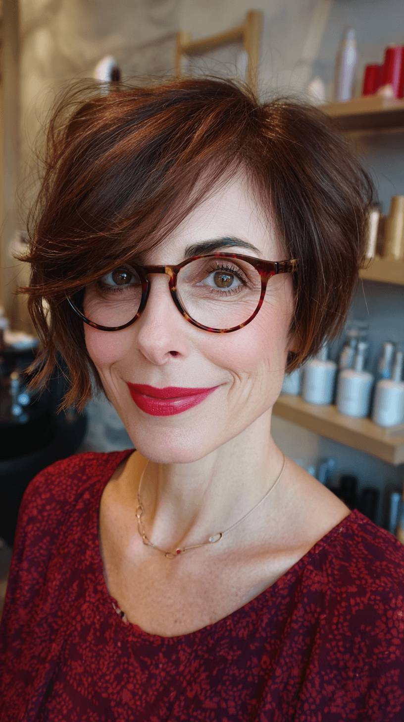 Textured Bob with Flirty Long Bangs