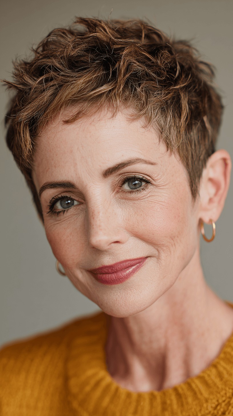 Textured Short Crop with Soft Layers