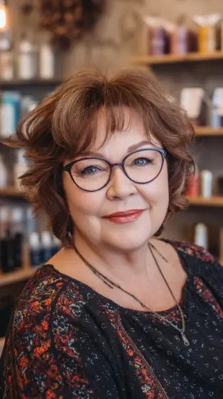 Textured Soft Brown Shag with Face-Framing Layers