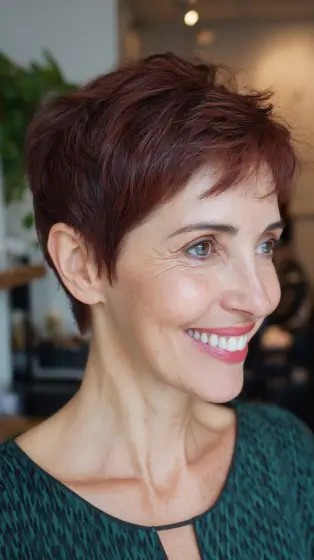 Vibrant Textured Pixie with Subtle Layers