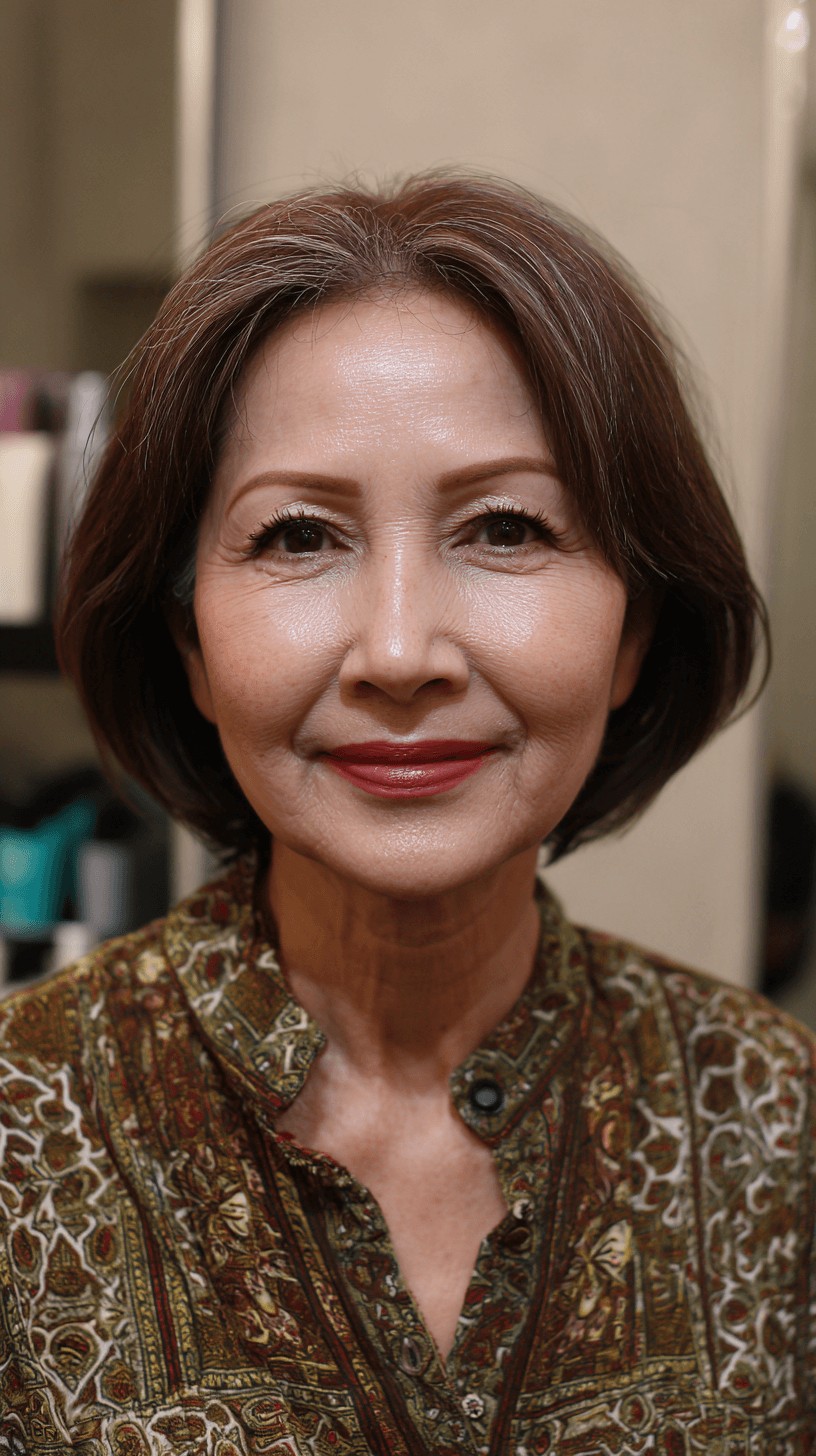 Classic Rounded Bob with Subtle Layers