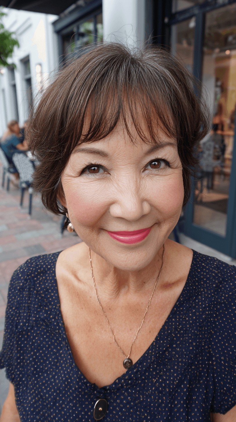 Chic Textured Bob with Soft Bangs