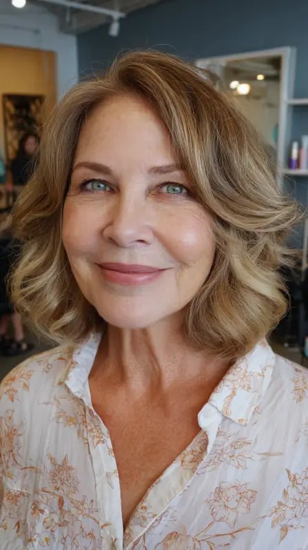 Soft Textured Bob with Gentle Waves