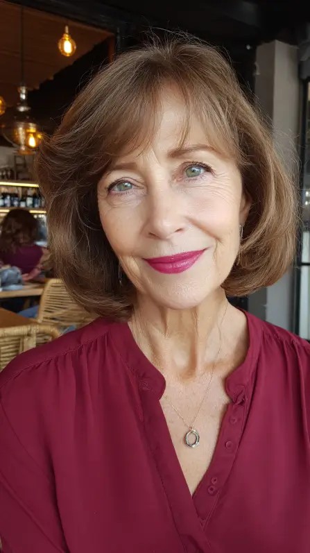 Charming Bouncy Layered Bob with Subtle Bangs