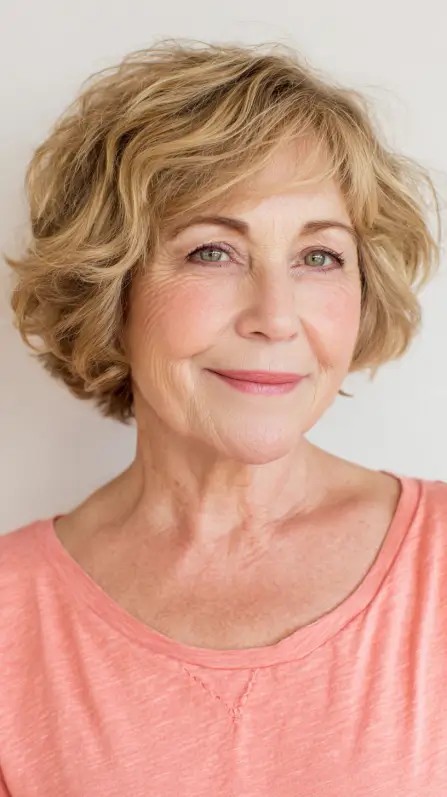 Charming Soft Curly Bob with Lively Layers