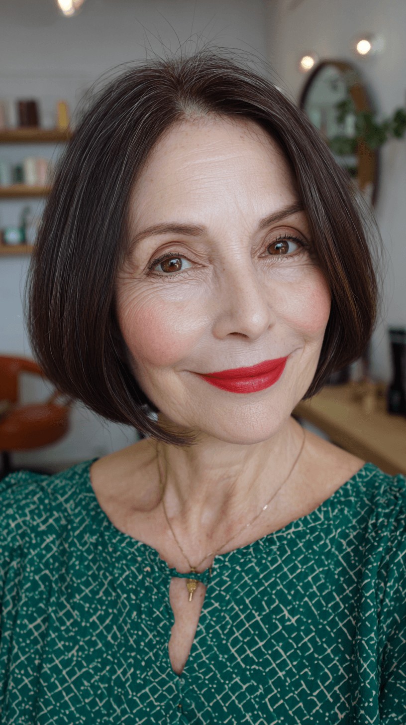 Elegant Classic Bob with Subtle Textured Ends