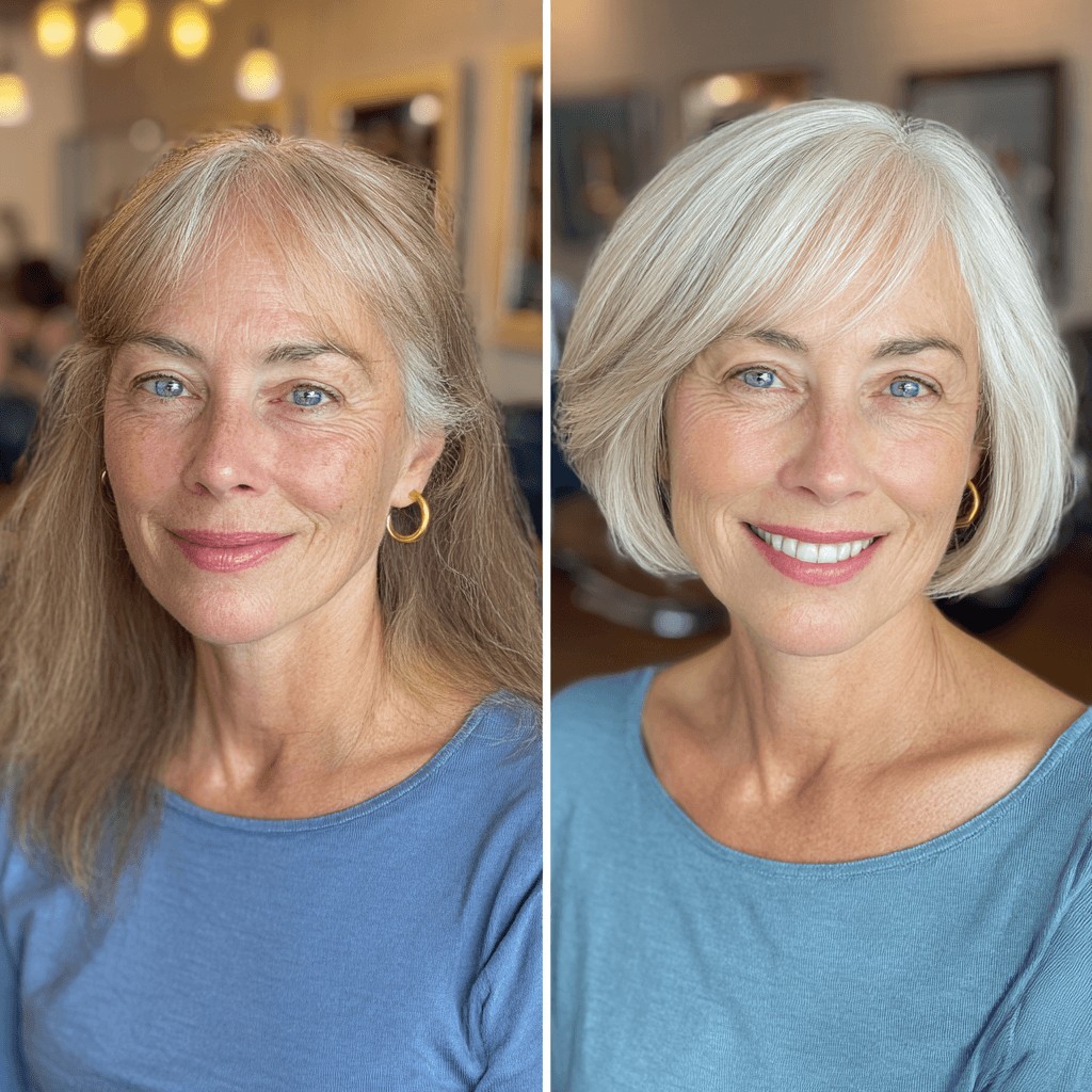 Elegant Textured Bob with Wispy Bangs