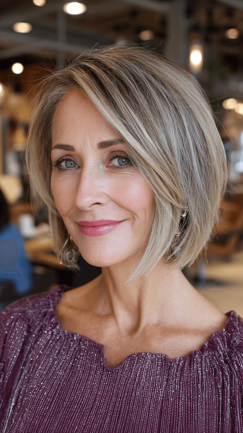 Modern Textured Blonde Bob with Soft Layers