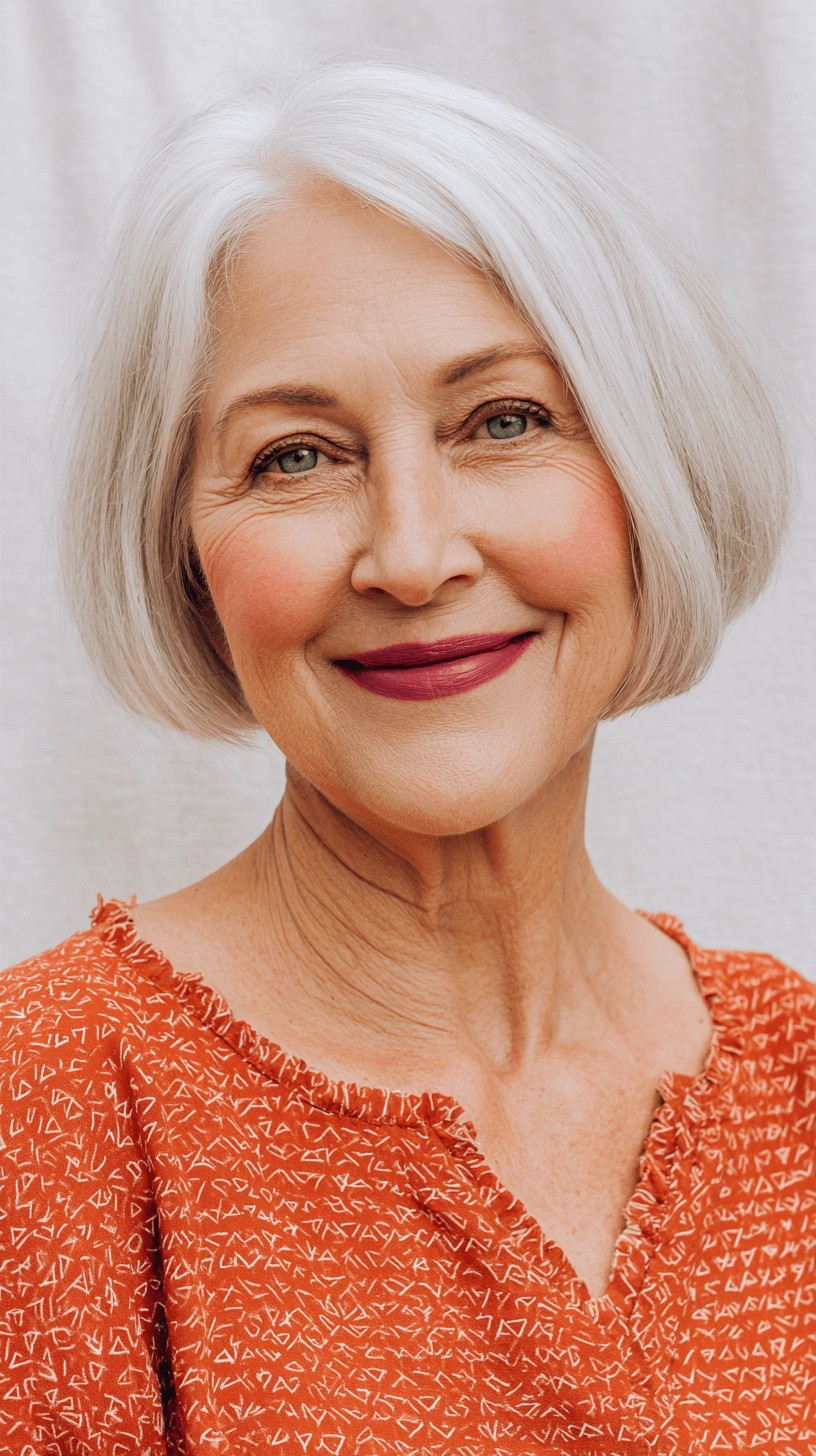 Modern Textured Bob with Subtle Side Swept Layers