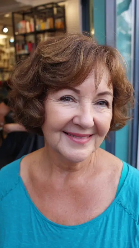 Playful Curly Bob with Soft Volume
