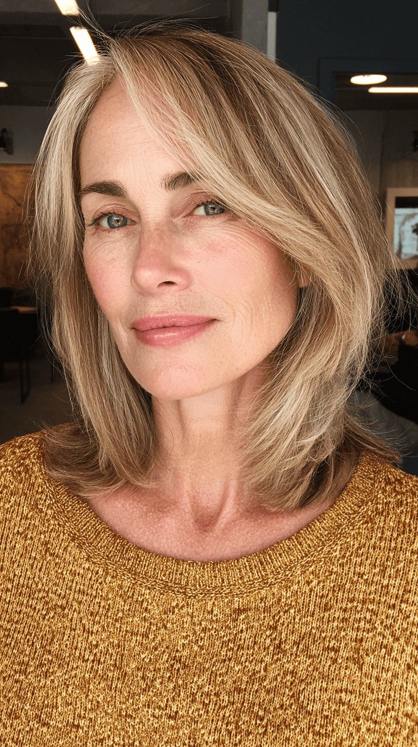 Softly Layered Blonde Hair with Natural Highlights