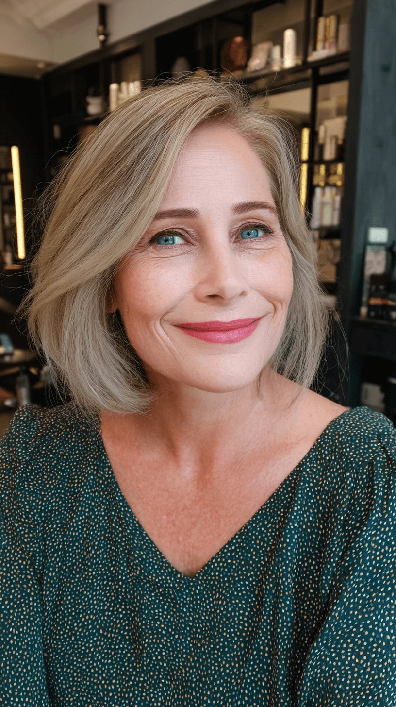 Softly Layered Dimensional Blonde Bob