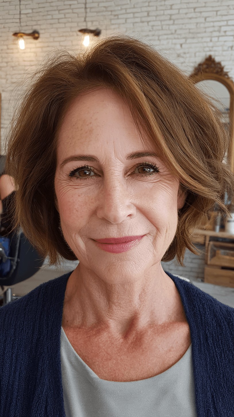 Textured Bob with Soft Volume and Face-Framing Layers