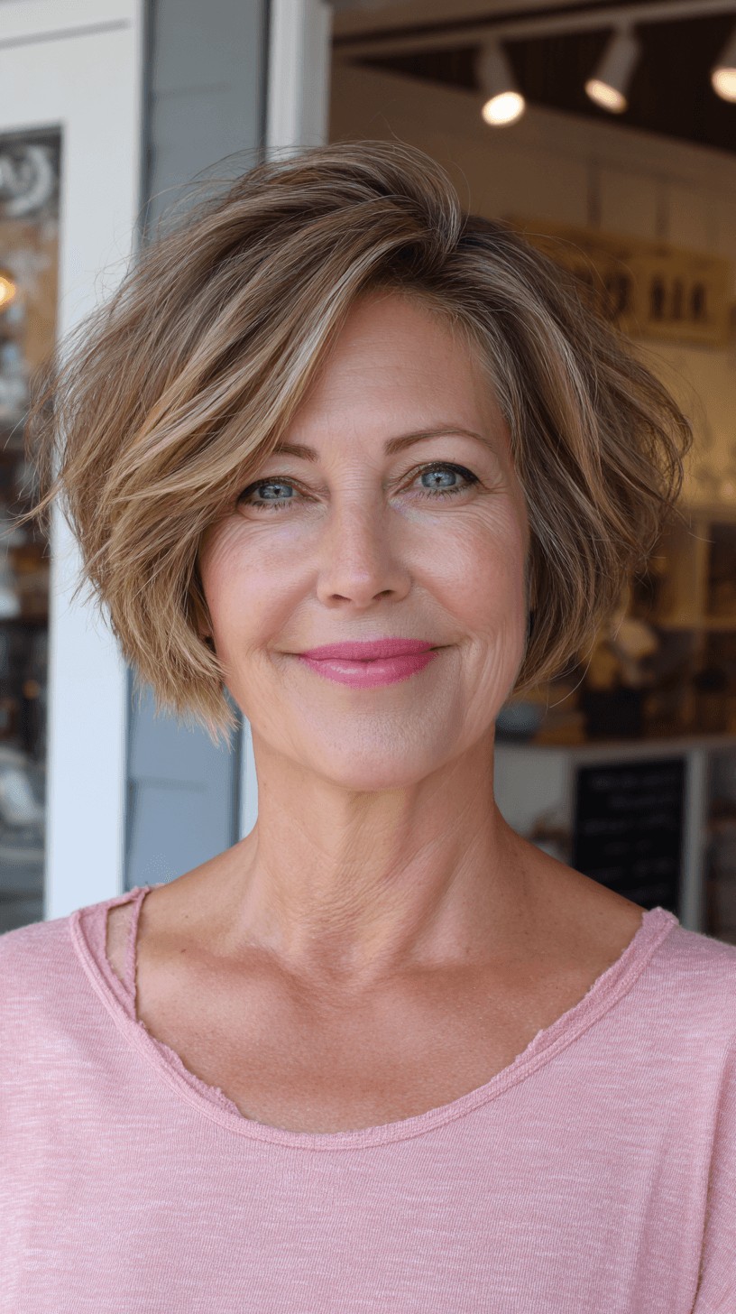 Textured Bob with Soft Volume and Playful Layers