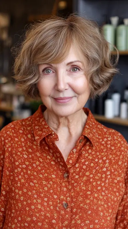 Textured Bouncy Bob with Soft Curls