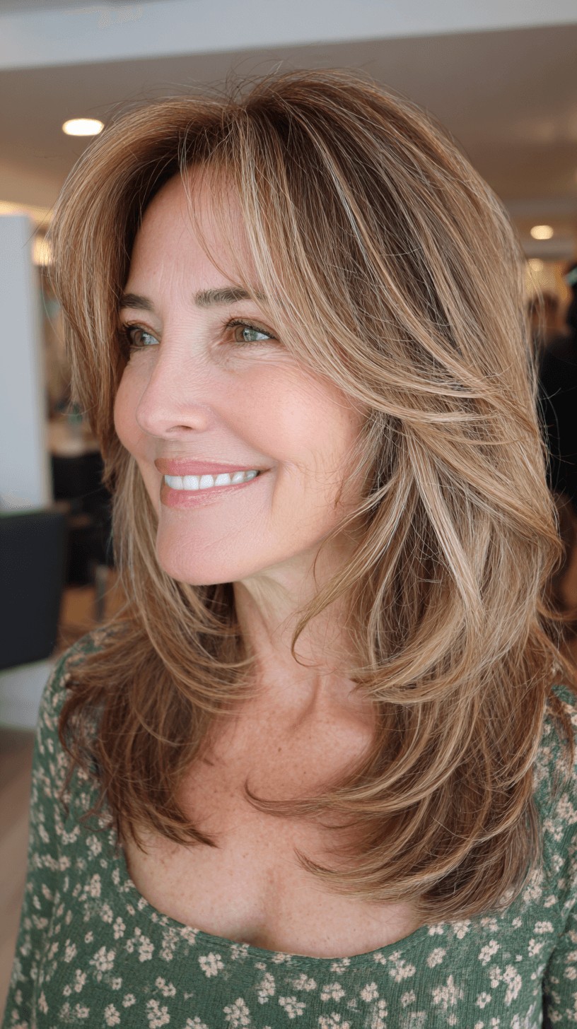 Textured Layered Blonde Hair with Soft Face-Framing Highlights