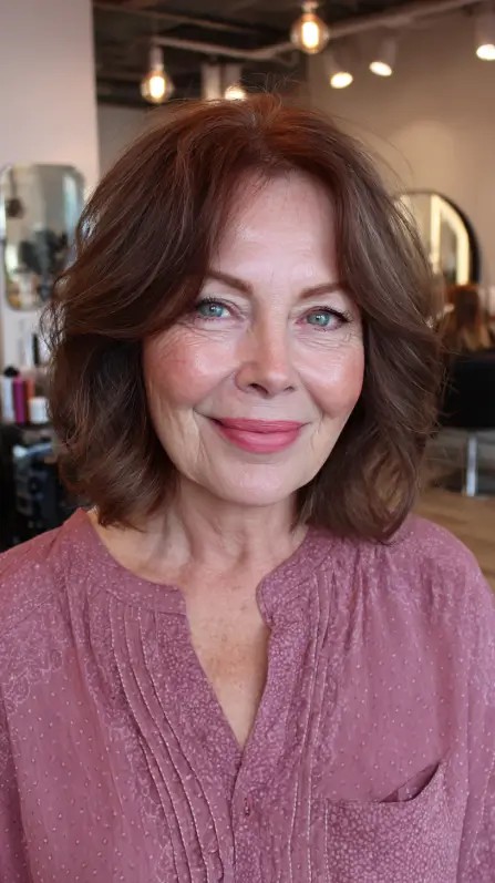 Warm Layered Bouncy Bob with Natural Waves