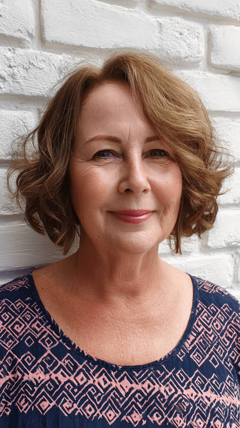 Charming Curly Bob with Soft Volume