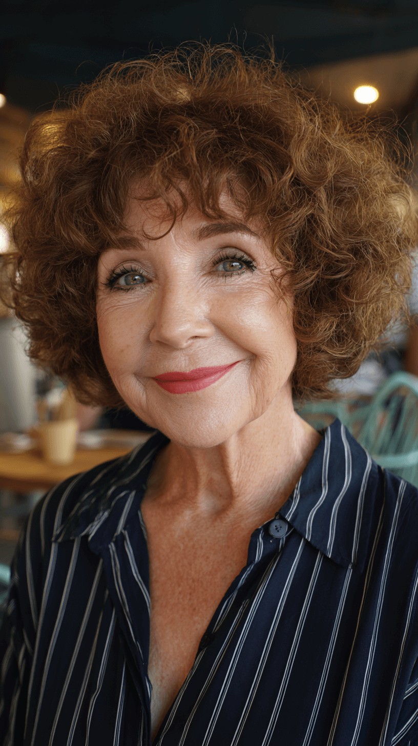 Charming Curly Bubble Bob with Dimension