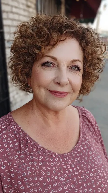 Charming Textured Curly Bob for Enhanced Volume