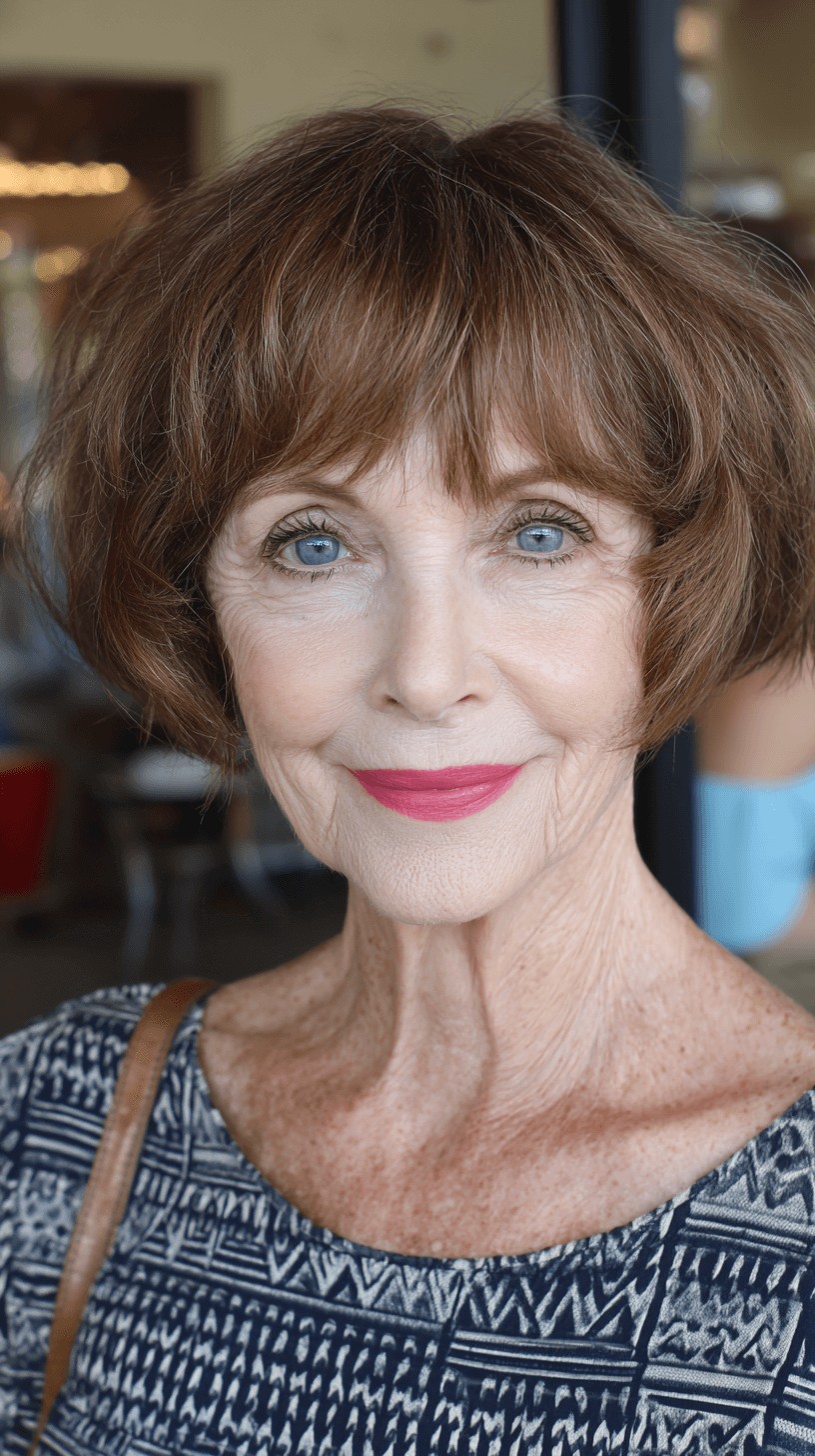 Chic Frayed Bob with Subtle Volume