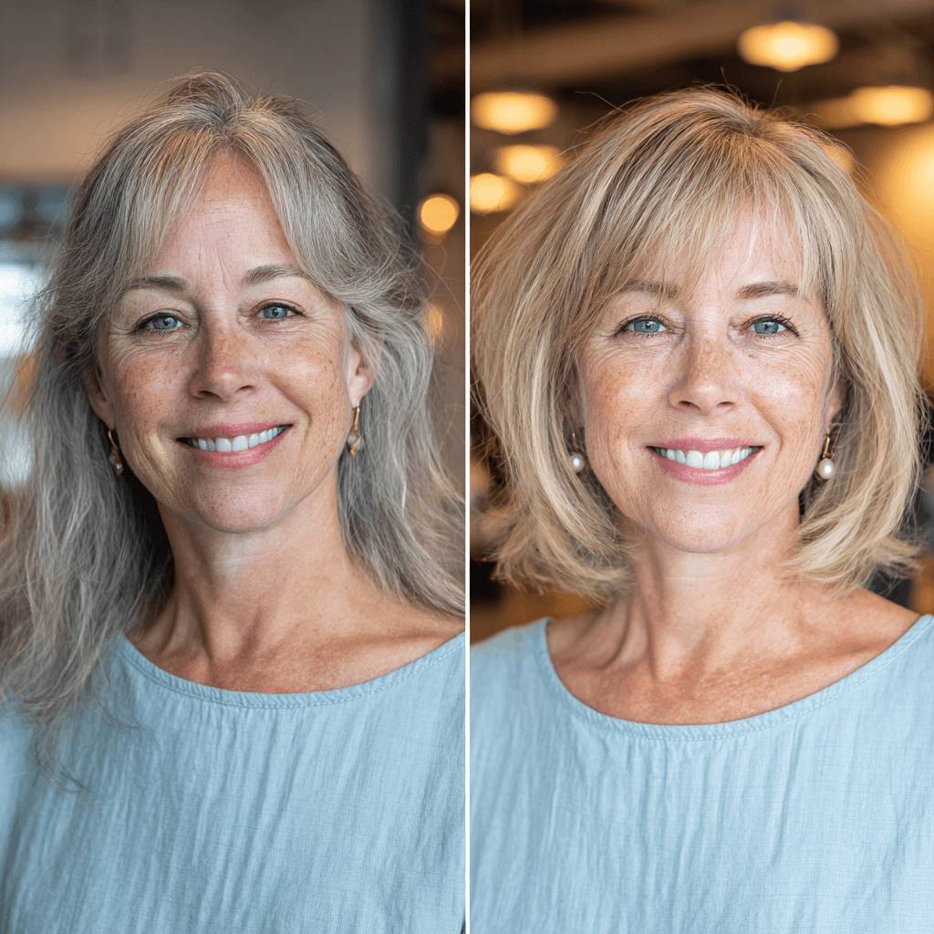 Chic Layered Bob with Soft Long Bangs