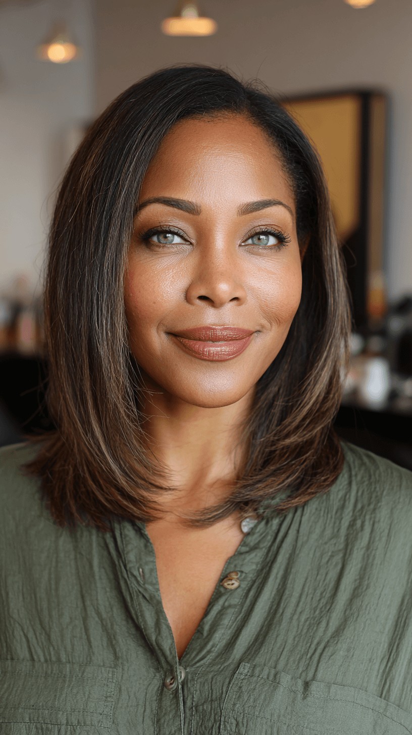Chic Long Bob with Subtle Layers