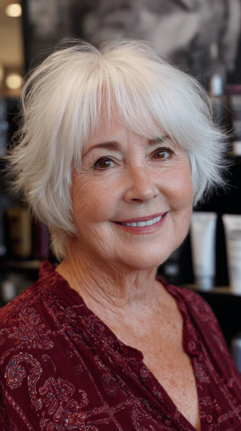 Chic Modern Shaggy Bob with Textured Bangs