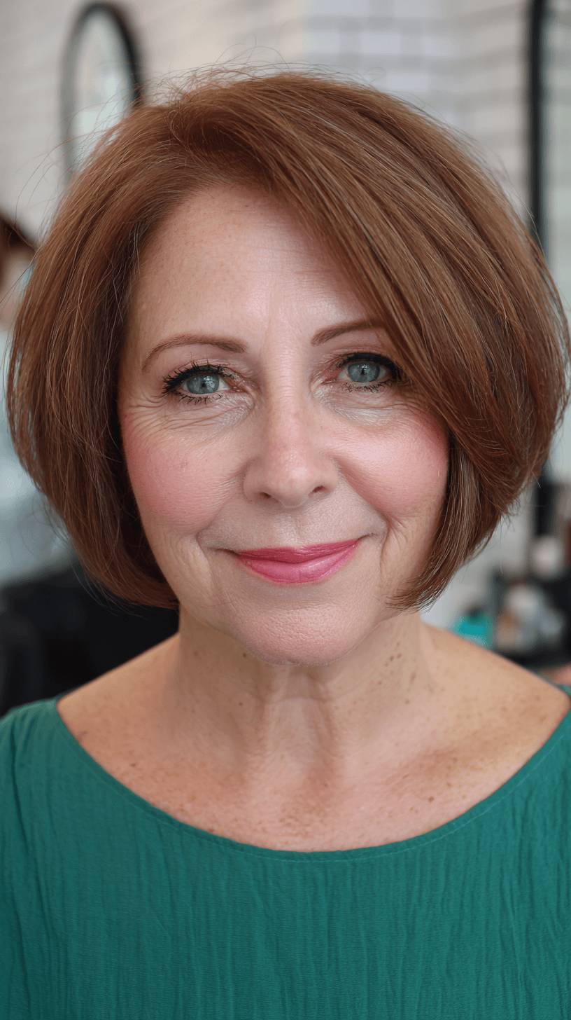 Chic Rounded Bob with Subtle Side Volume