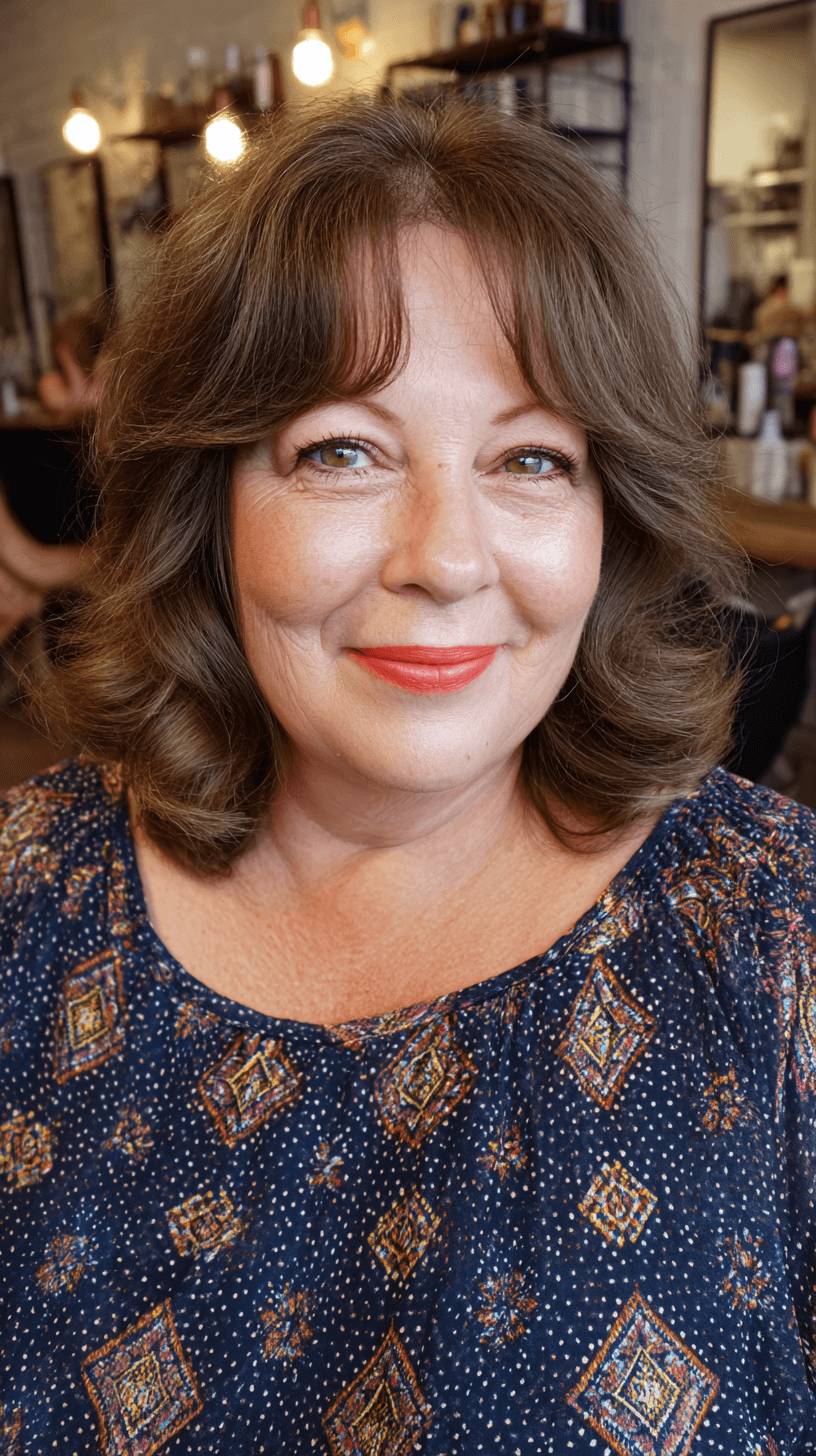 Chic Shoulder-Length Soft Waves with Gentle Layers