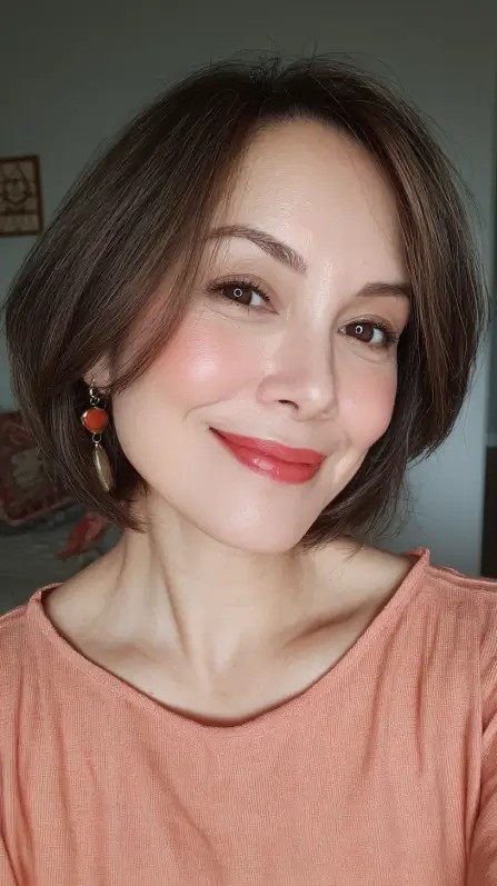 Chic Subtle Layered Bob with Soft Movement