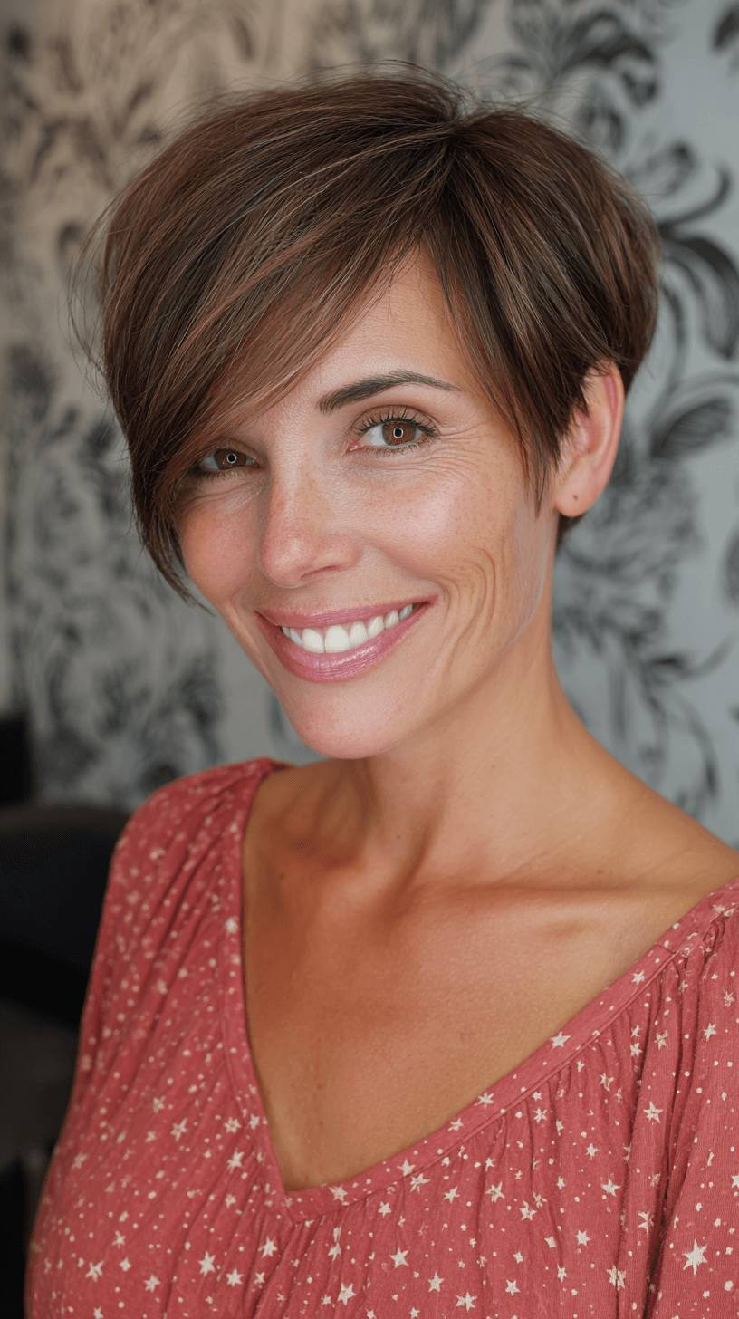 Chic Textured Pixie Cut with Subtle Side Part