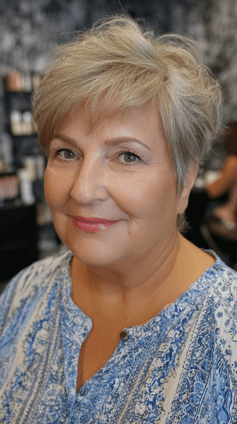 Chic Textured Side-Parted Pixie Cut