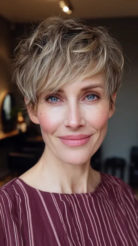 Choppy Textured Pixie with Effortless Volume