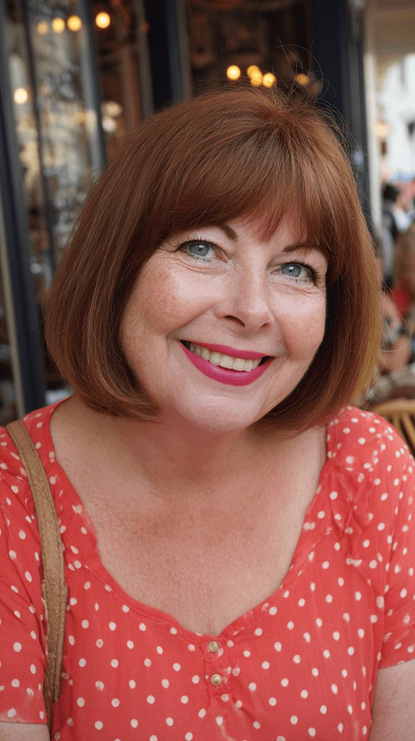Classic Rounded Bob with Soft Bangs