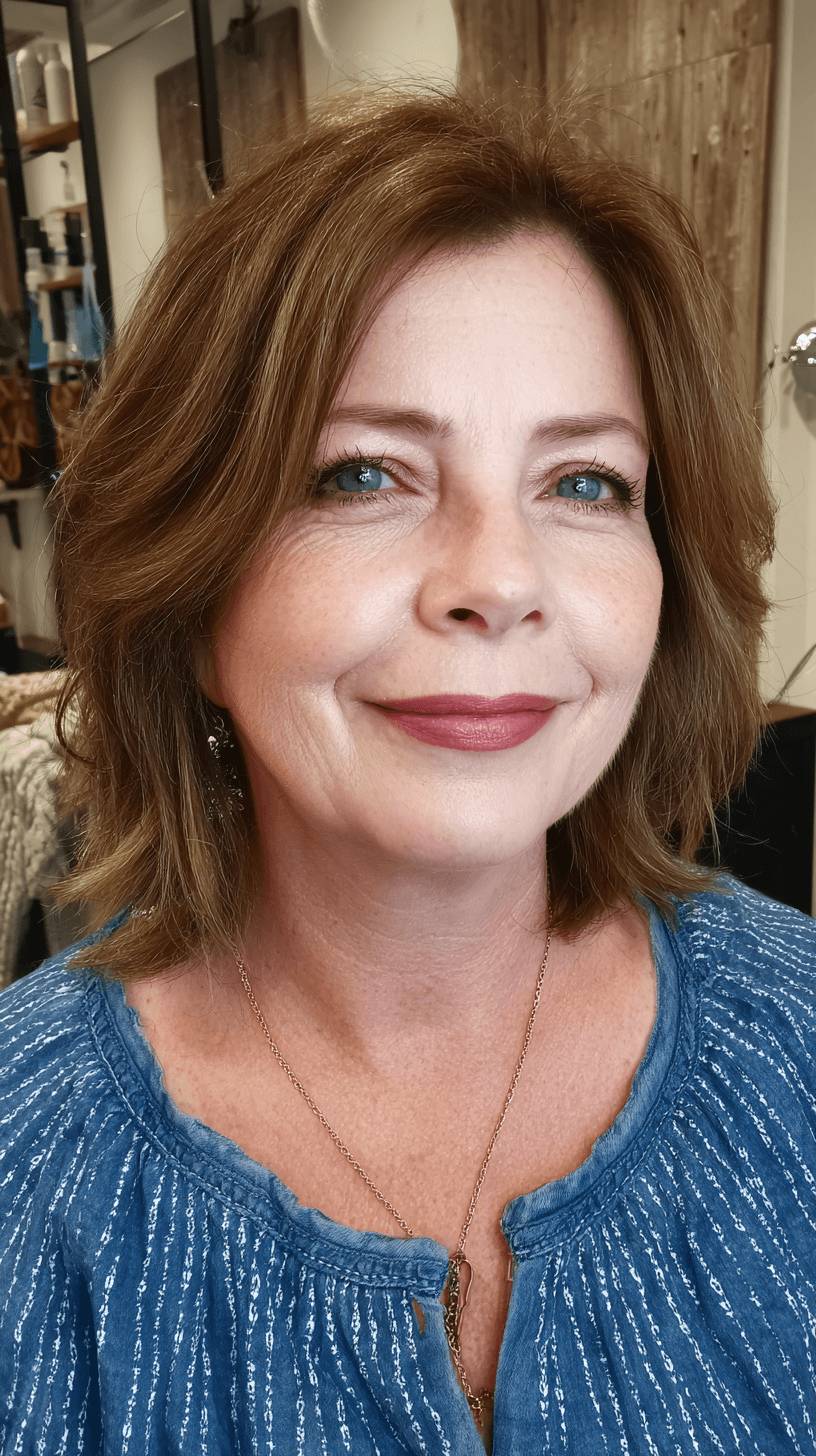 Effortless Medium-Length Layered Cut with Subtle Movement