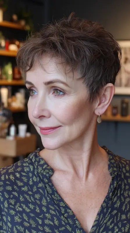 Effortlessly Chic Textured Pixie Cut with Soft Volume