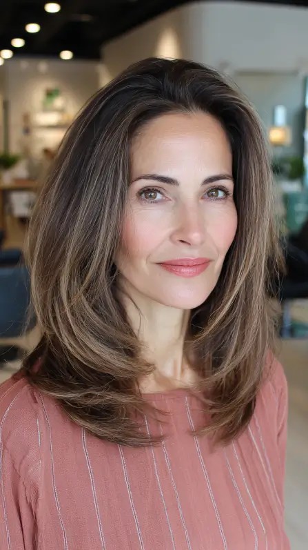 Elegant Long Layers with Subtle Movement