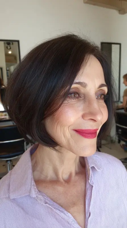 Elegant Smooth Modern Bob with Subtle Layers