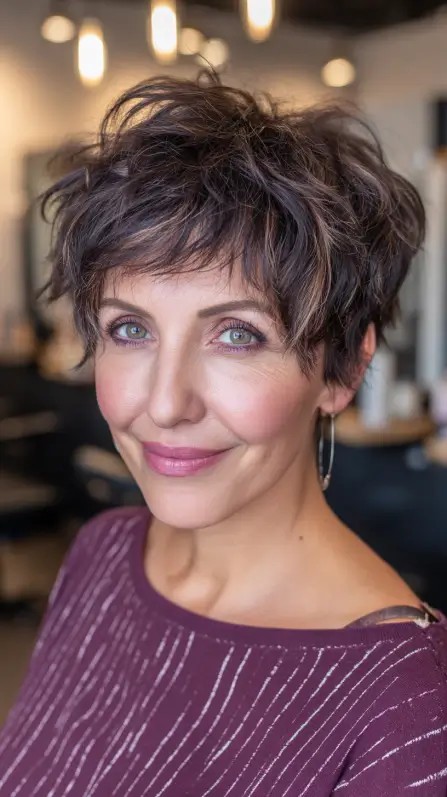 Playful Textured Pixie Cut with Effortless Movement
