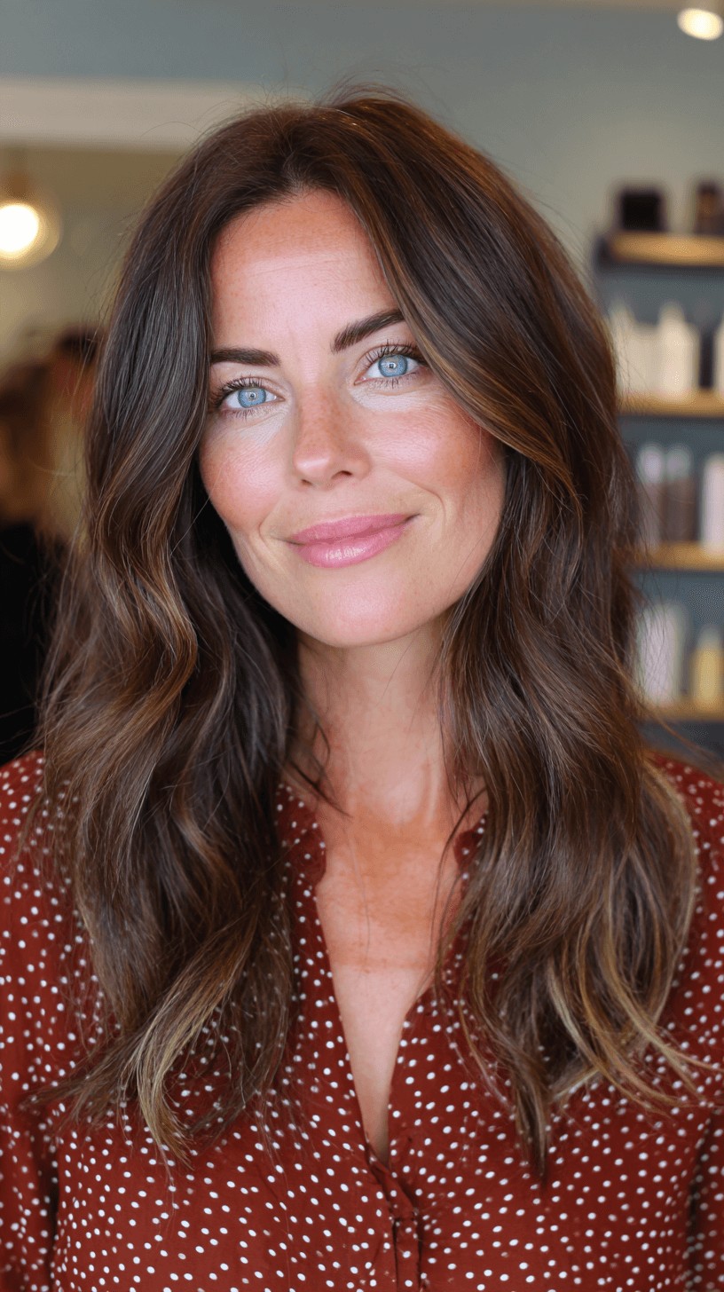 Softly Layered Long Waves with Subtle Highlights