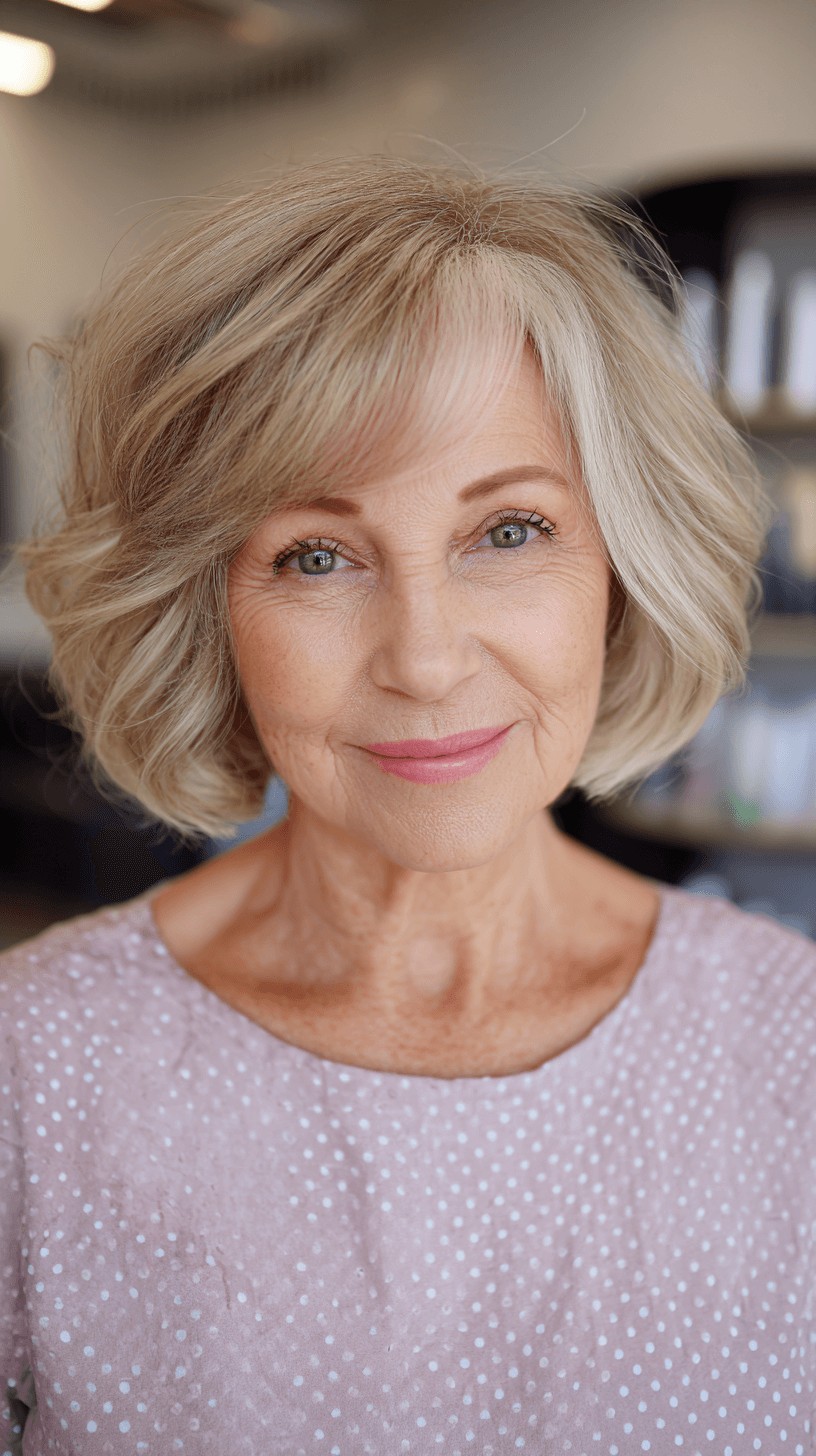 Softly Textured Bubble Bob with Subtle Volume