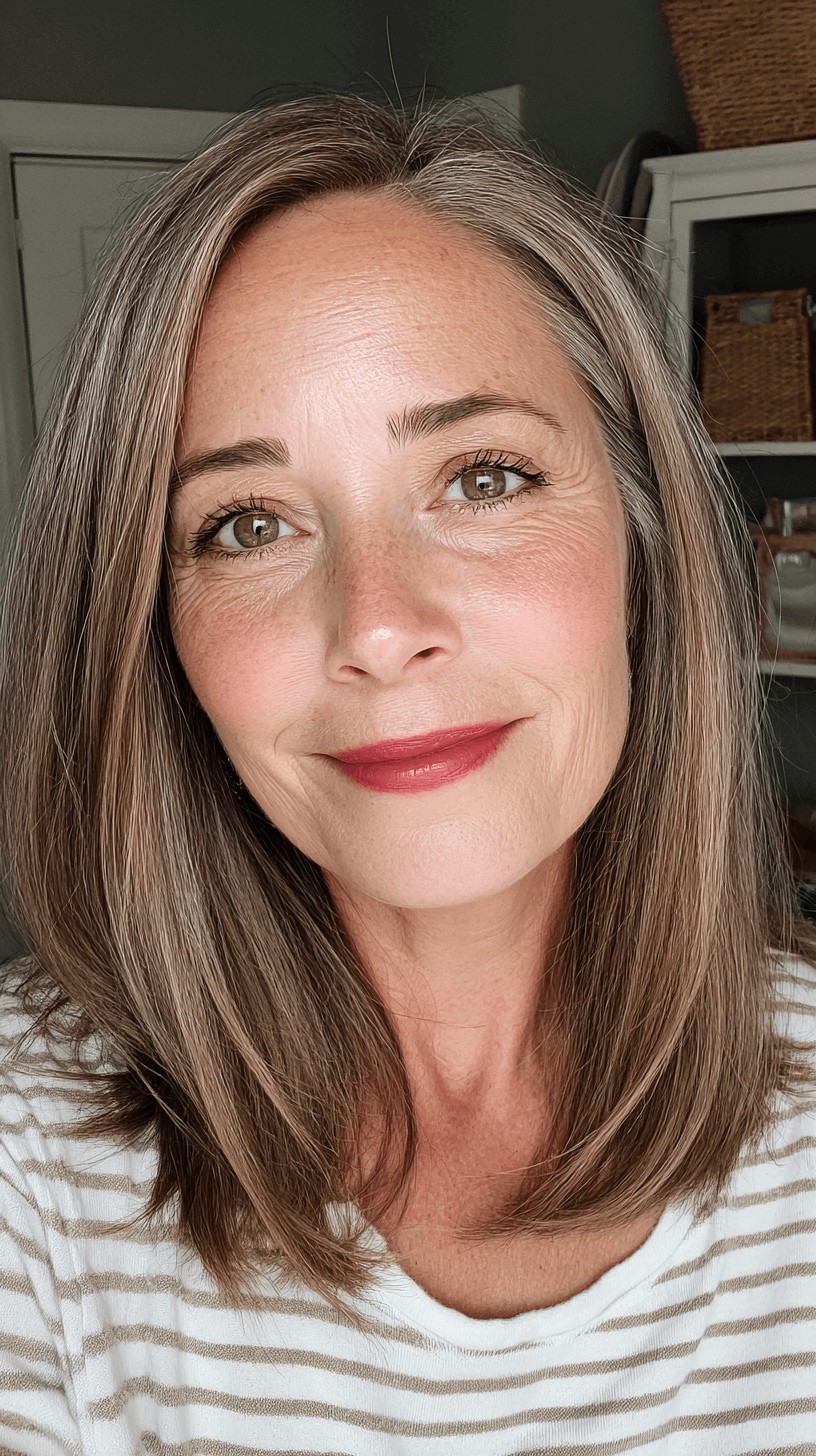 Softly Textured Mid-Length Cut with Gentle Face-Frame