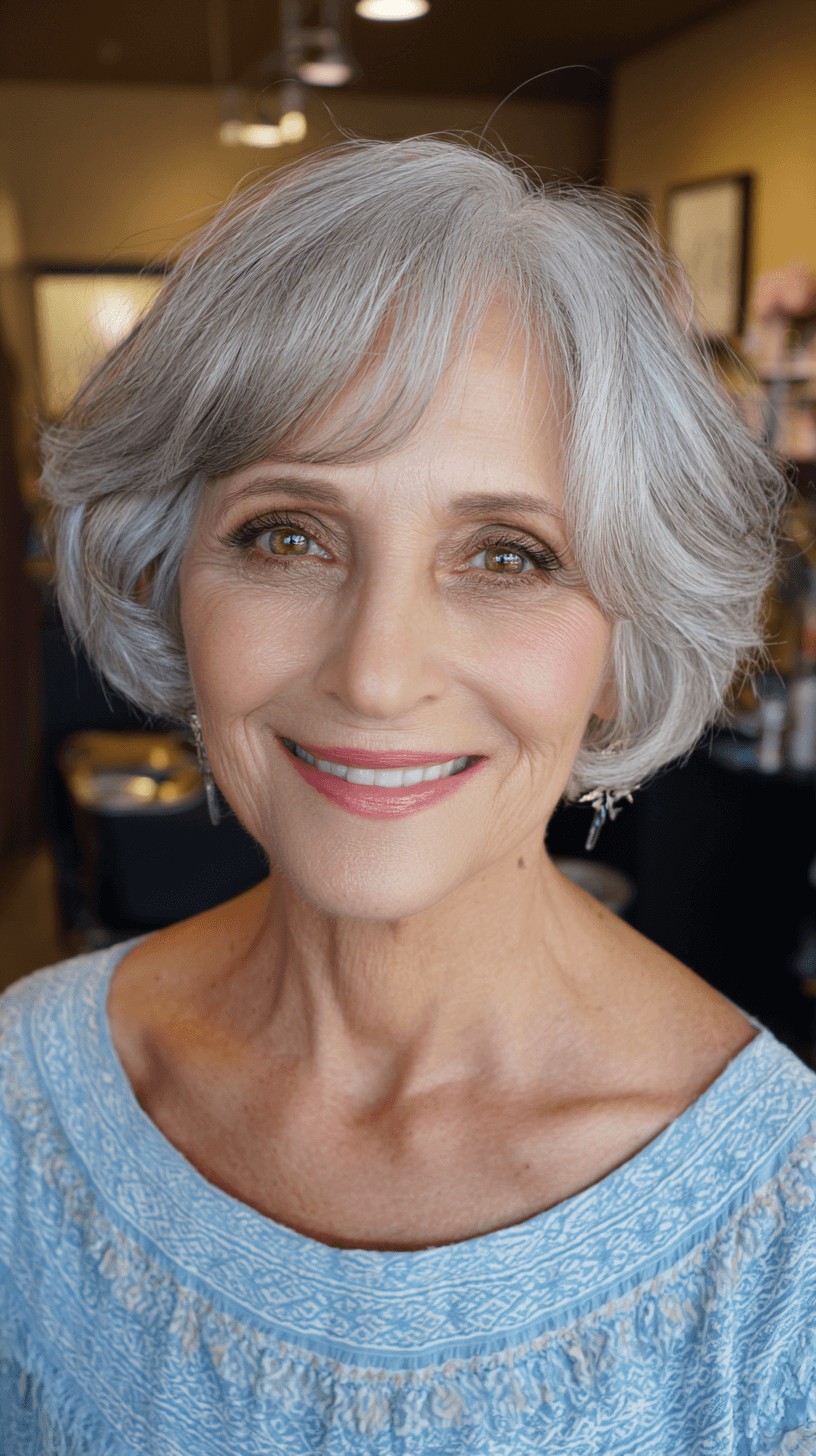 Stylish Fluffy Frayed Bob with Subtle Layers