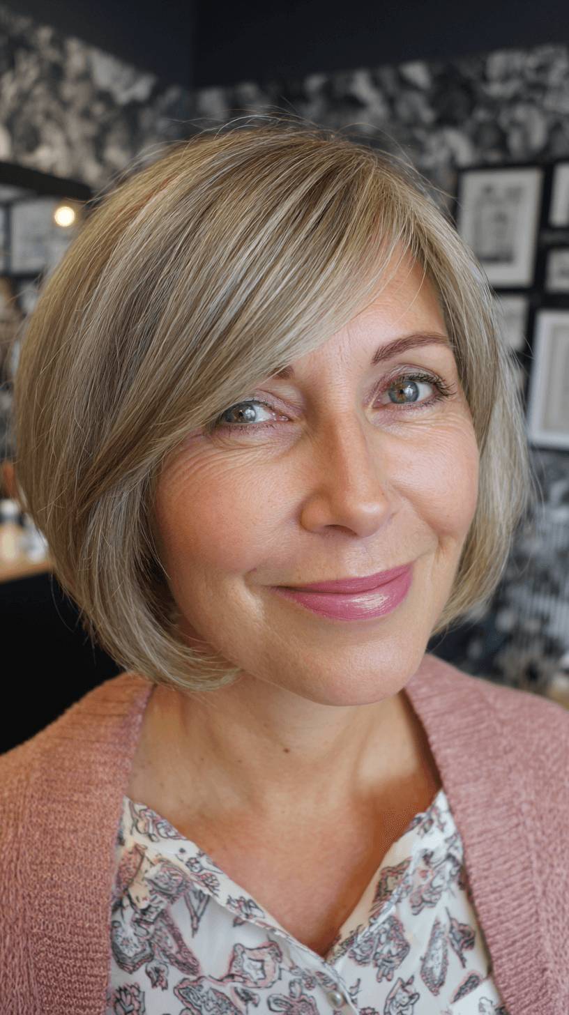 Stylish Soft Blunt Bob with Subtle Layering