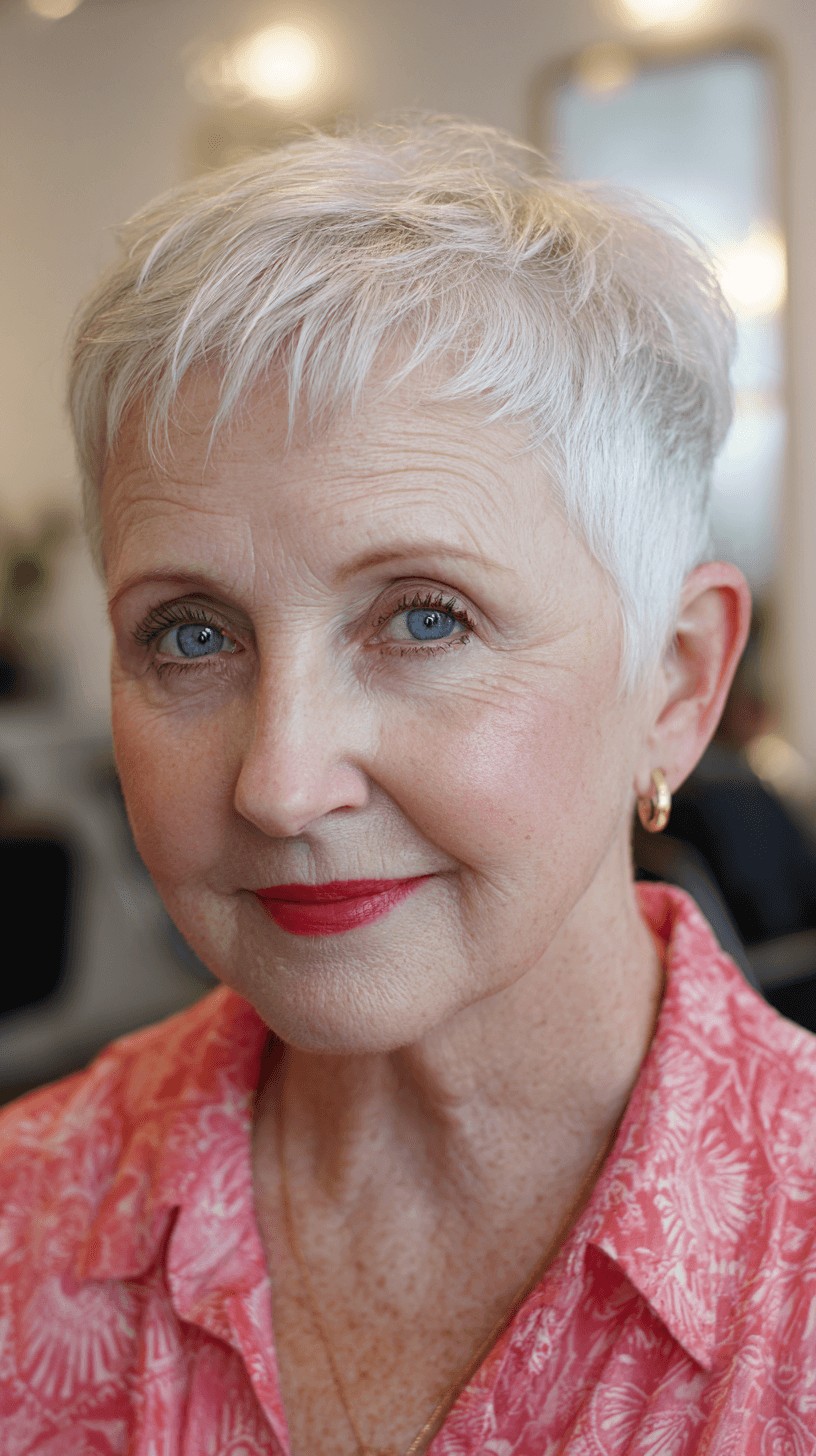 Stylish Textured Pixie Cut with Soft Fringe